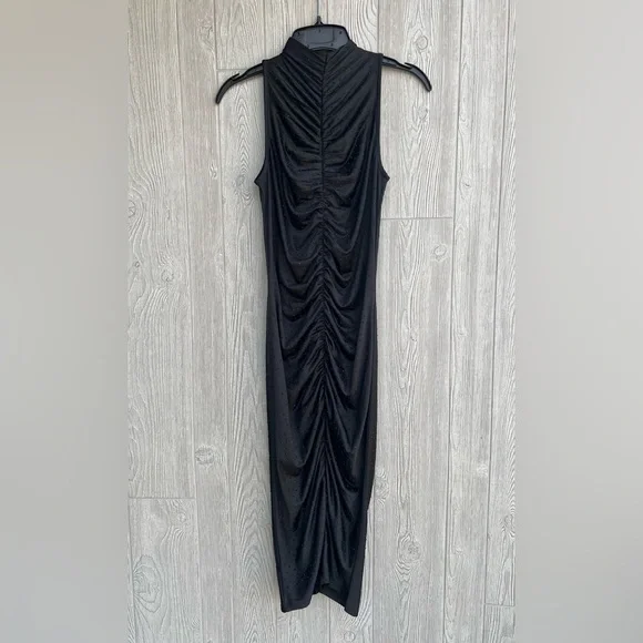 NWT Sofia Vergara Black Beaded Bodycon Midi Dress Size Medium 8/10 - Picture 11 of 12